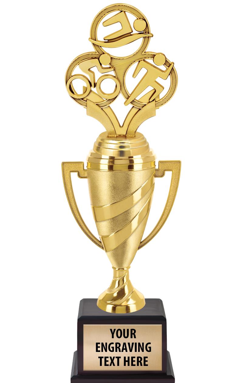 13"SWIRL CUP WOOD BS W FIG TRP