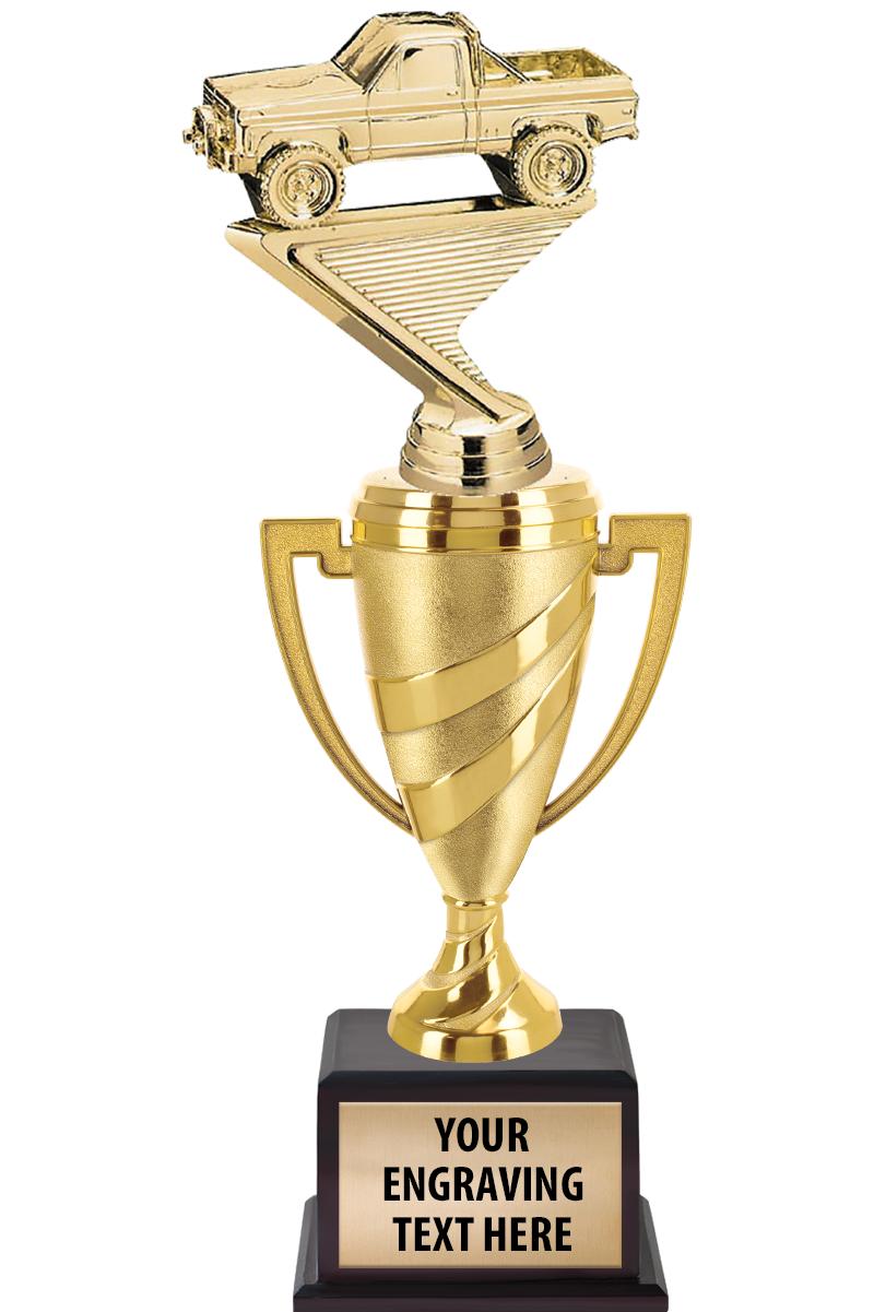 13"SWIRL CUP WOOD BS W FIG TRP