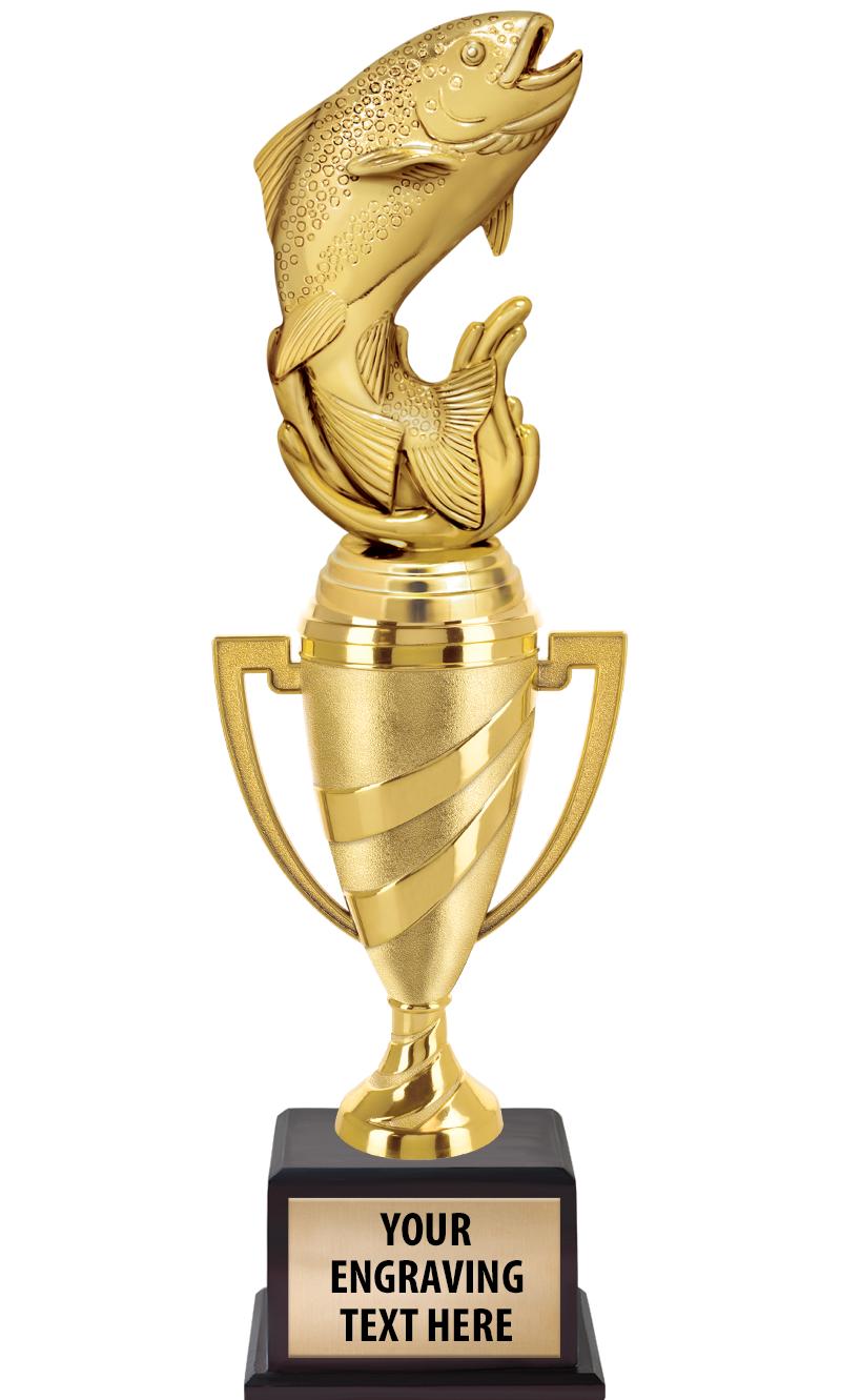 13"SWIRL CUP WOOD BS W FIG TRP