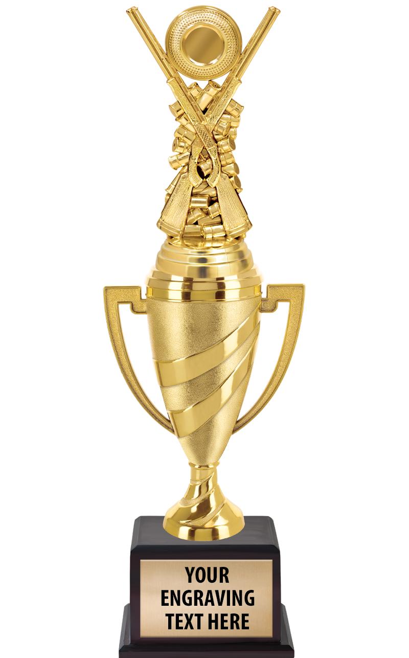 13"SWIRL CUP WOOD BS W FIG TRP