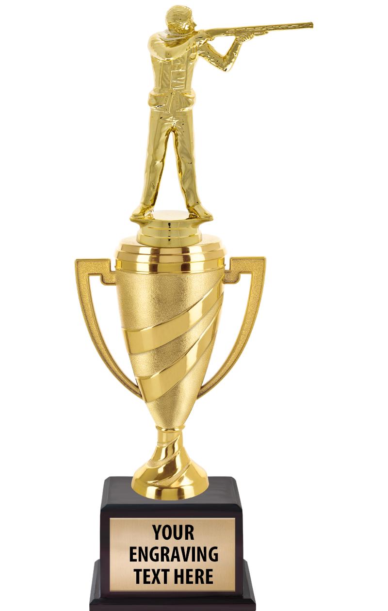 13"SWIRL CUP WOOD BS W FIG TRP