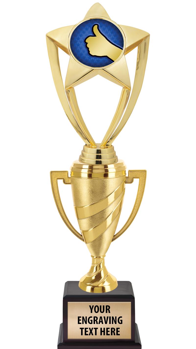 13"SWIRL CUP WOOD BS W FIG TRP