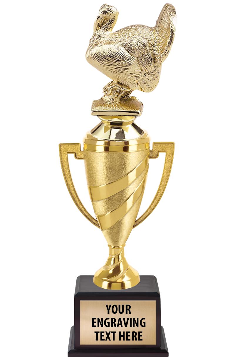 13"SWIRL CUP WOOD BS W FIG TRP