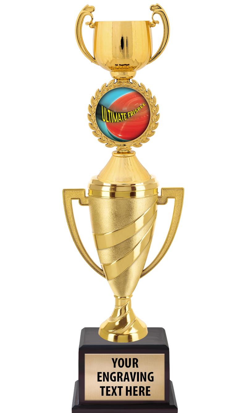 13"SWIRL CUP WOOD BS W FIG TRP