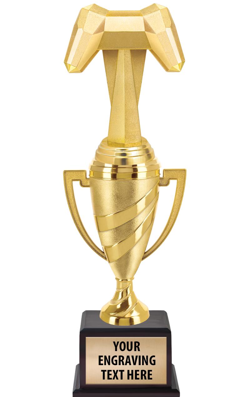 13"SWIRL CUP WOOD BS W FIG TRP