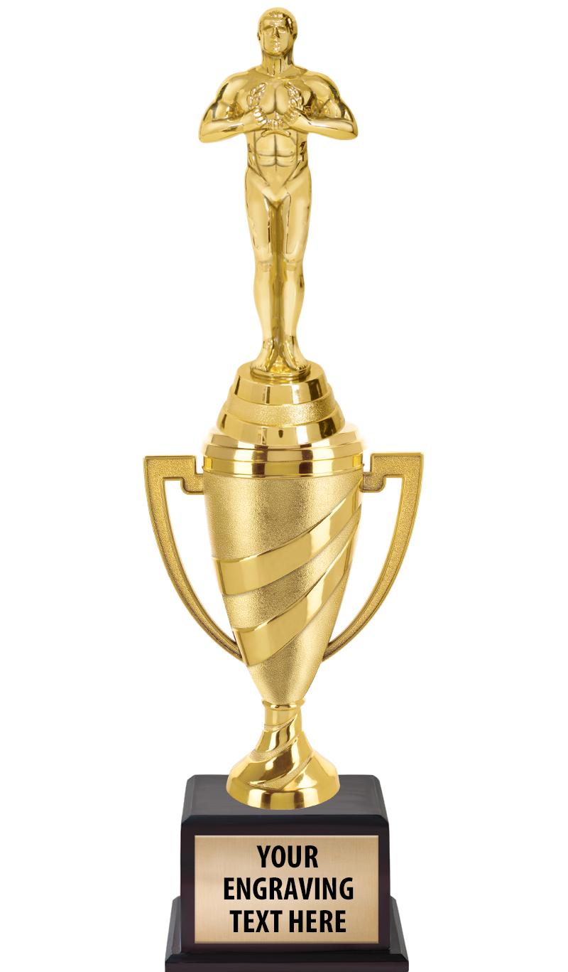 13"SWIRL CUP WOOD BS W FIG TRP