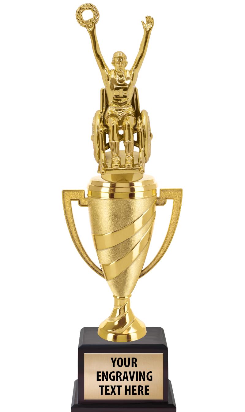 13"SWIRL CUP WOOD BS W FIG TRP