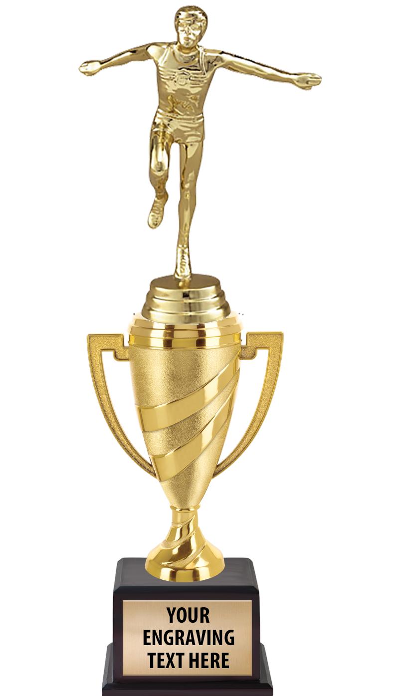 13"SWIRL CUP WOOD BS W FIG TRP