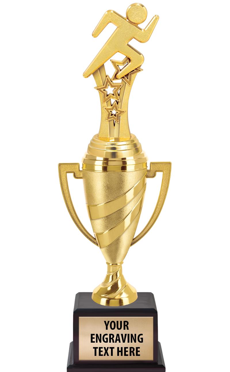 13"SWIRL CUP WOOD BS W FIG TRP