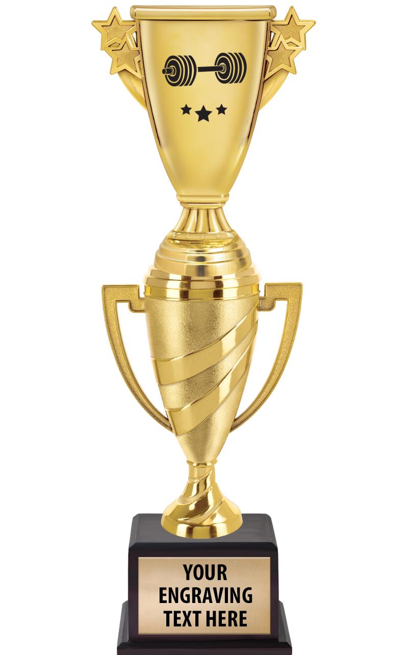 13"SWIRL CUP WOOD BS W FIG TRP