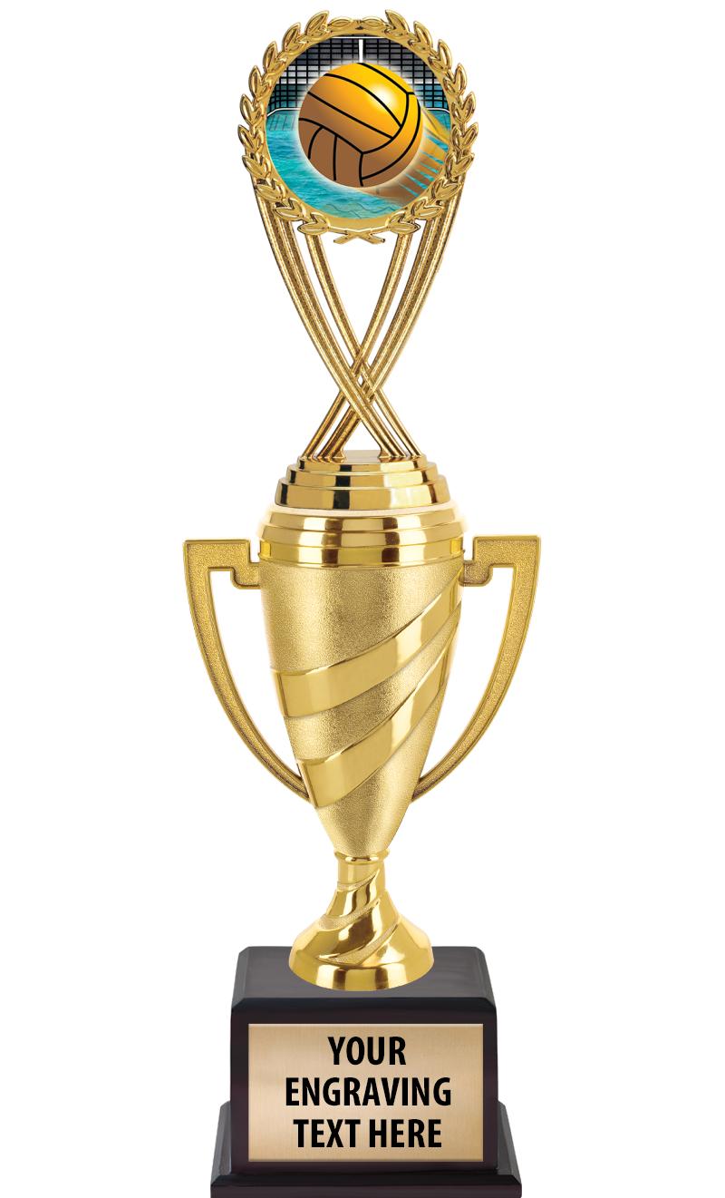 13"SWIRL CUP WOOD BS W FIG TRP