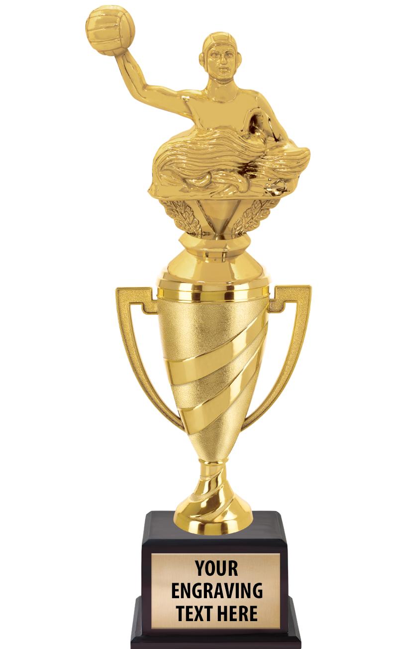 13"SWIRL CUP WOOD BS W FIG TRP