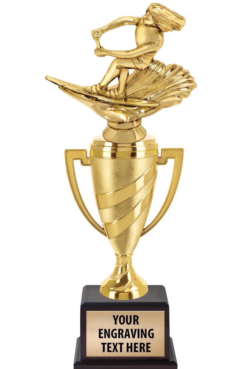 13"SWIRL CUP WOOD BS W FIG TRP