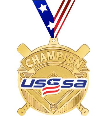2 3/4" Gilded USSSA Champion Gold Medal