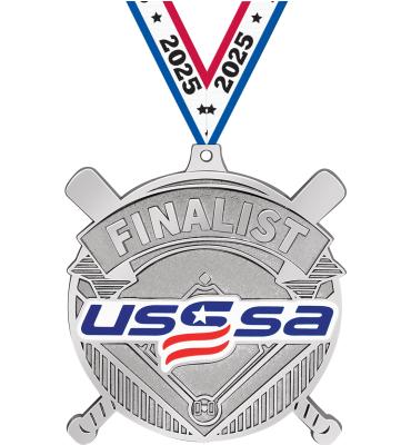 2 3/4" Gilded USSSA Finalist Silver Medal