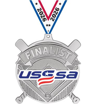 2 3/4" Gilded USSSA Finalist Silver Medal