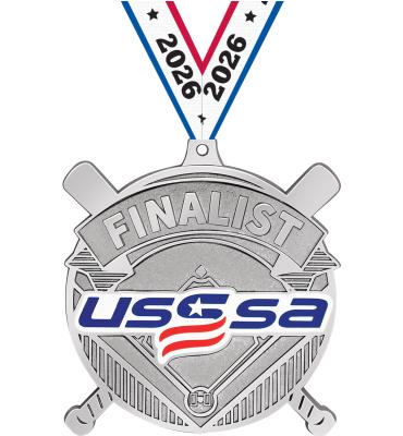2 3/4" Gilded USSSA Finalist Silver Medal