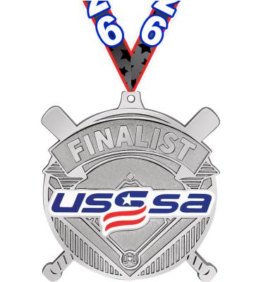 2 3/4" Gilded USSSA Finalist Silver Medal