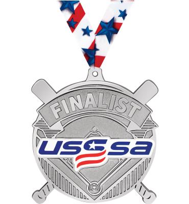 2 3/4" Gilded USSSA Finalist Silver Medal