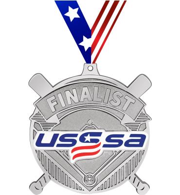 2 3/4" Gilded USSSA Finalist Silver Medal