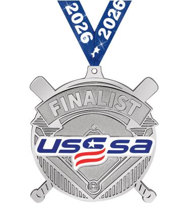2 3/4" Gilded USSSA Finalist Silver Medal