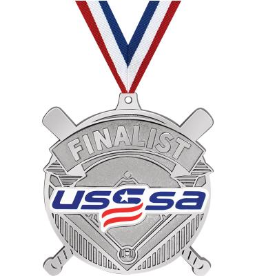 2 3/4" Gilded USSSA Finalist Silver Medal