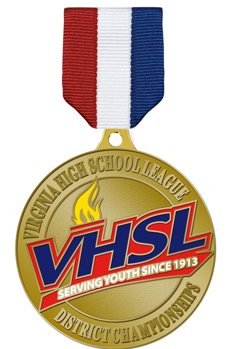 2" VHSL DISTRICT MEDAL GOLD