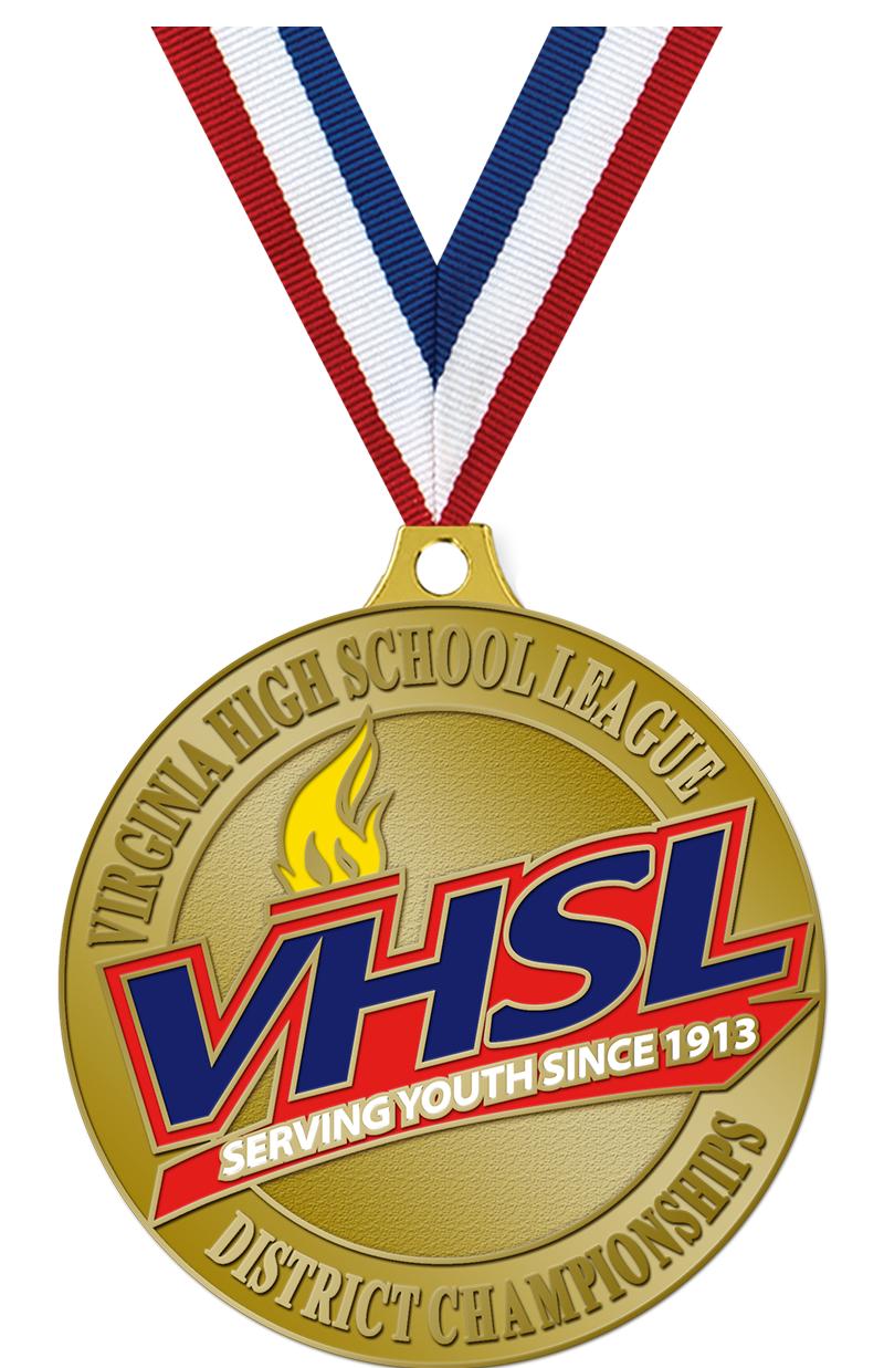2" VHSL DISTRICT MEDAL GOLD