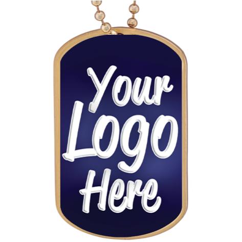 DOG TAG INSERT GLD W/30" CHAIN