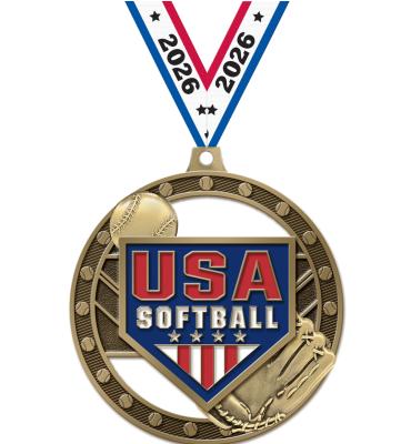 3" USA Softball Massive Medals