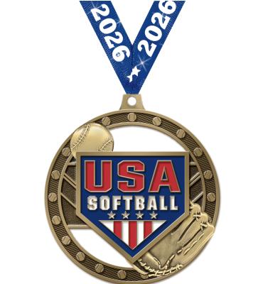 3" USA Softball Massive Medals