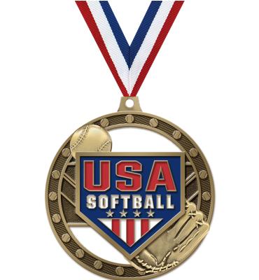 3" USA Softball Massive Medals