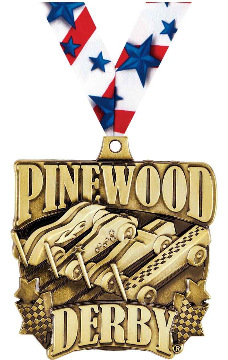 2"PINEWOOD DERBY RACE GOLD MDL