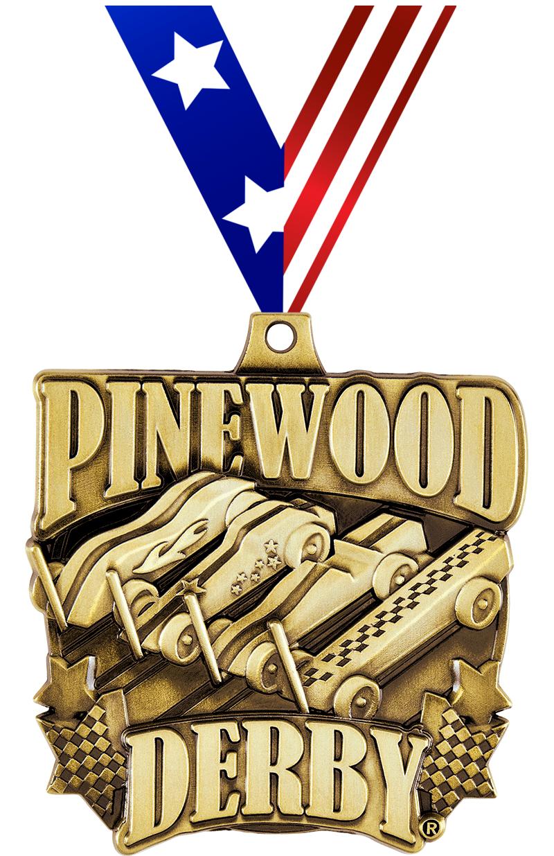 2"PINEWOOD DERBY RACE GOLD MDL