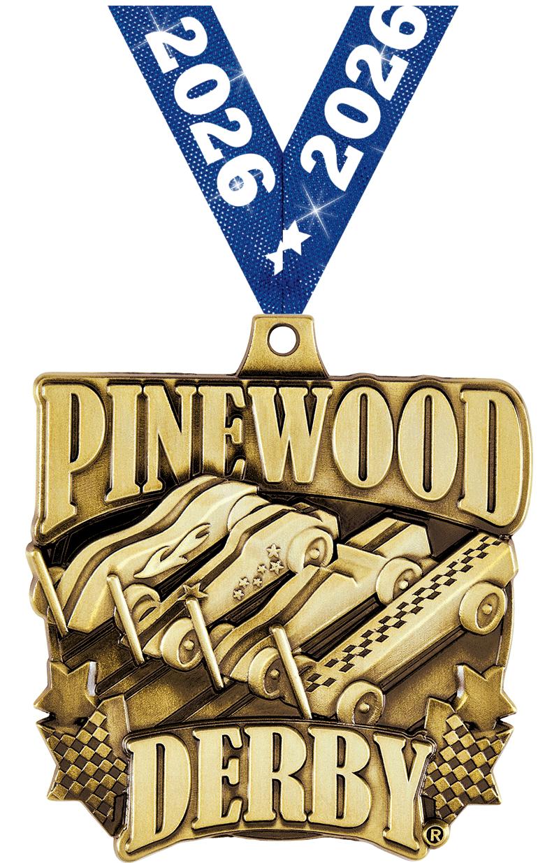 2"PINEWOOD DERBY RACE GOLD MDL