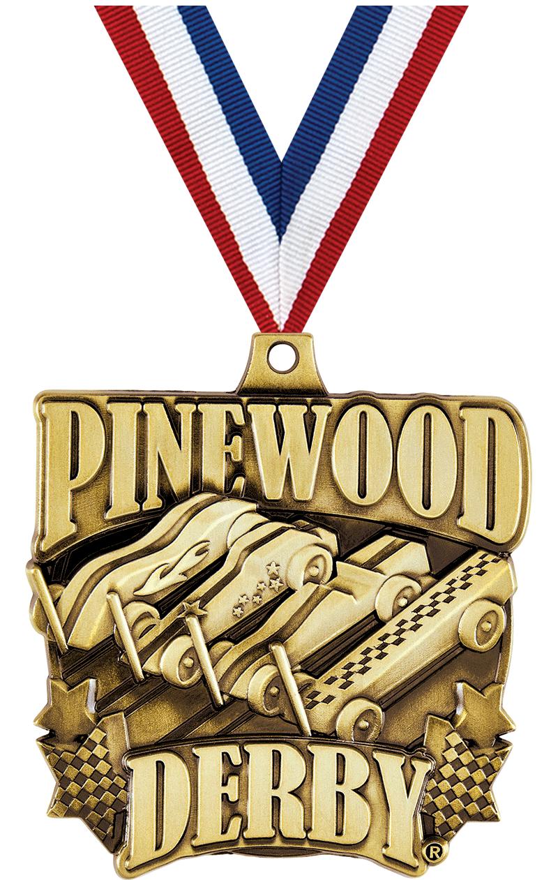 2"PINEWOOD DERBY RACE GOLD MDL