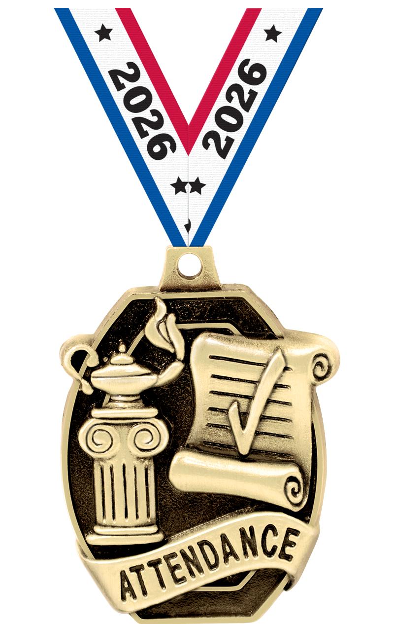 2" SCHOLASTIC-ATTENDANCE MEDAL