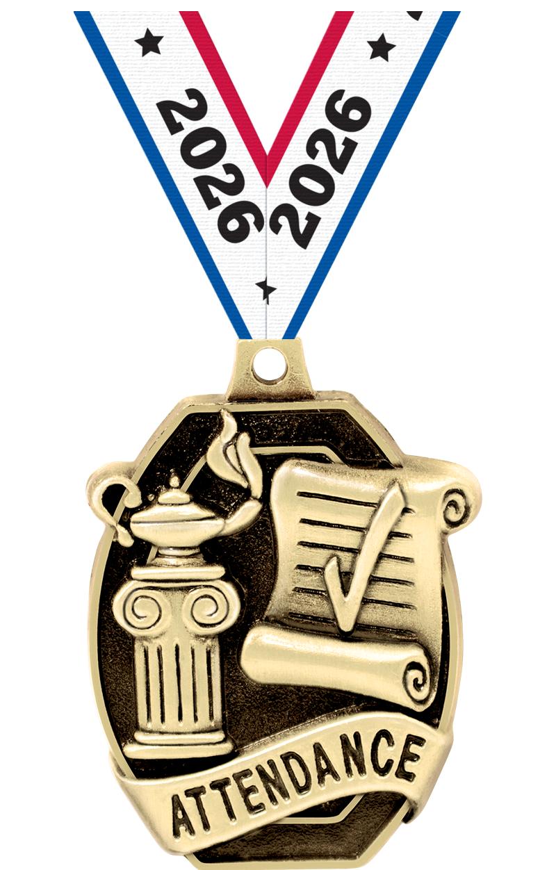 2" SCHOLASTIC-ATTENDANCE MEDAL