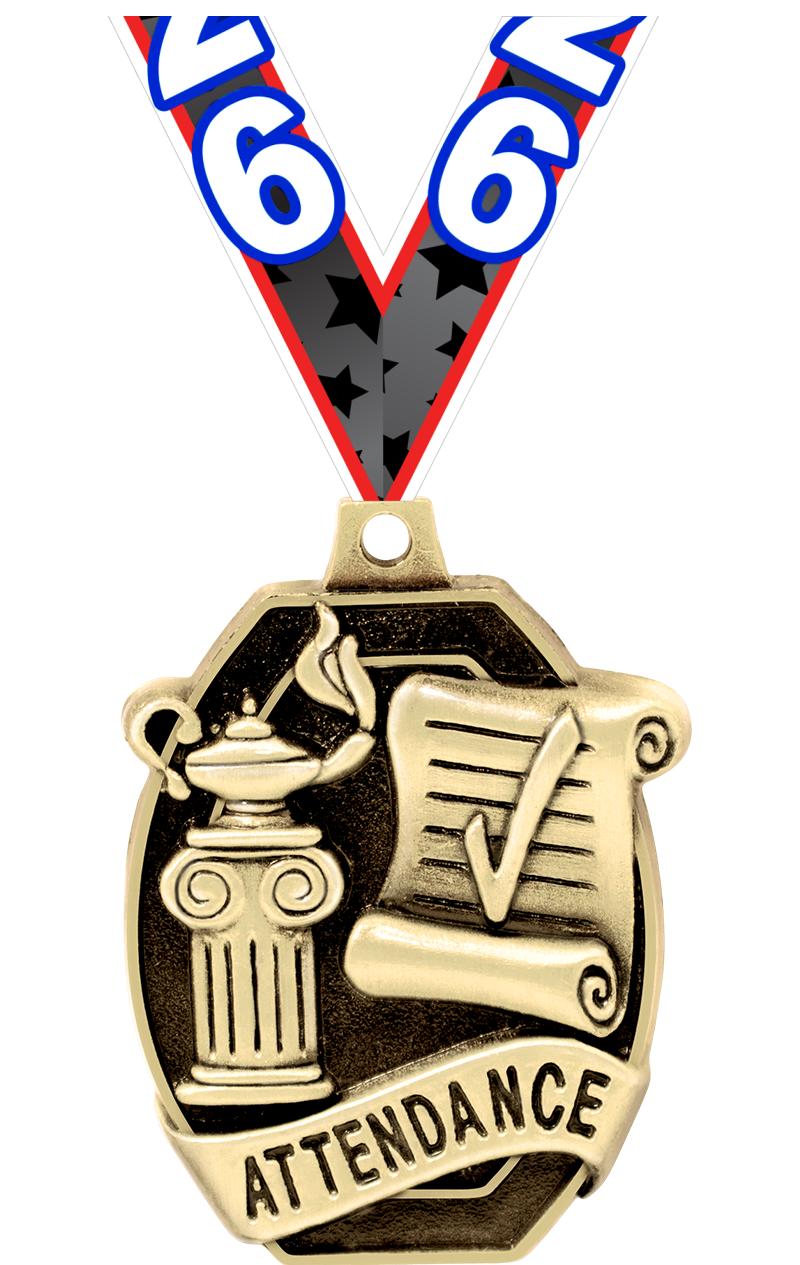 2" SCHOLASTIC-ATTENDANCE MEDAL