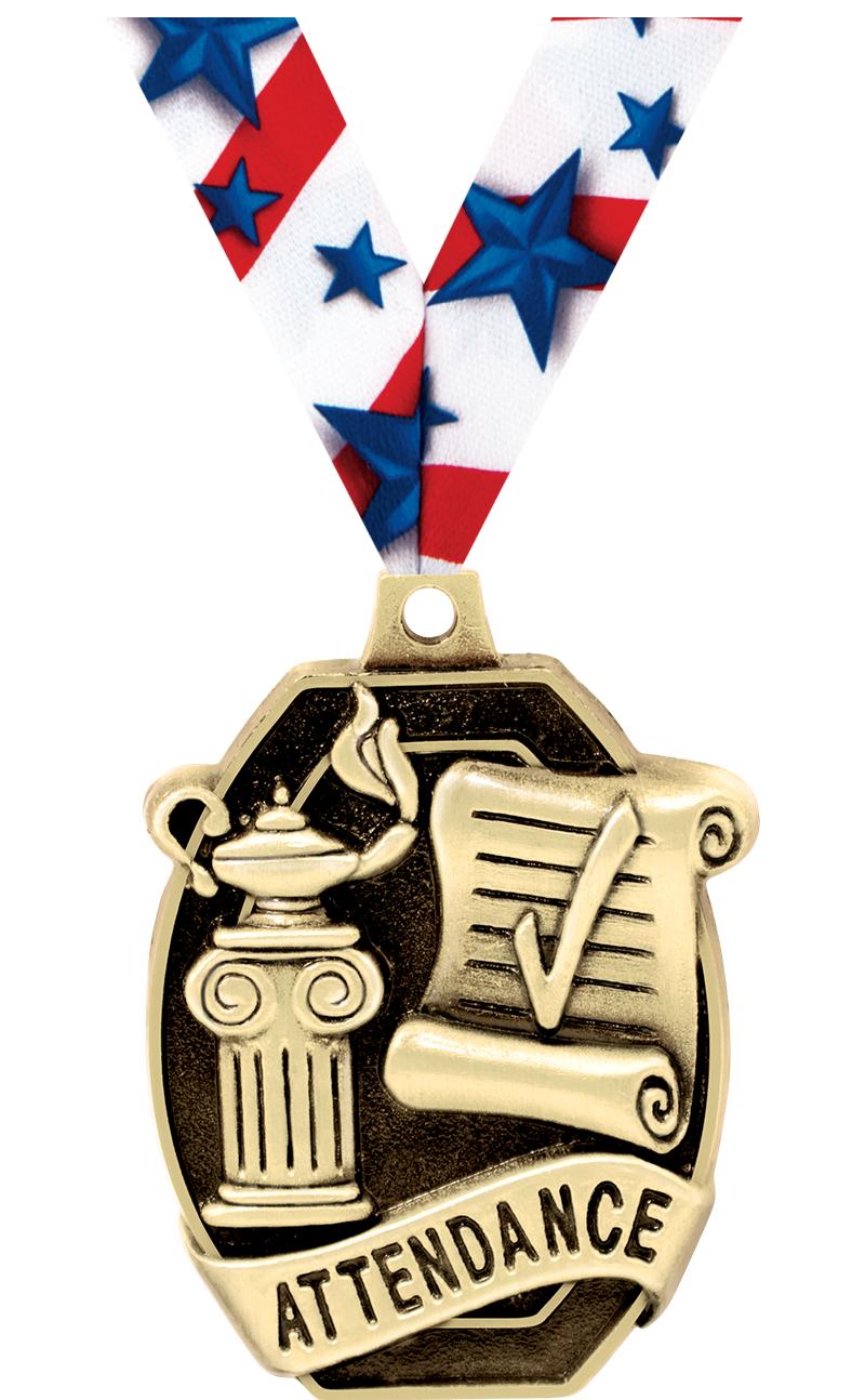 2" SCHOLASTIC-ATTENDANCE MEDAL