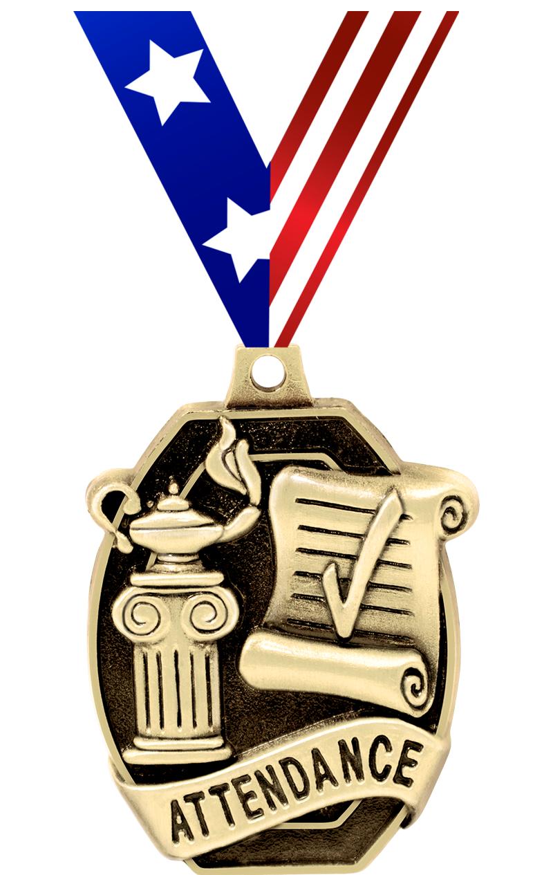 2" SCHOLASTIC-ATTENDANCE MEDAL