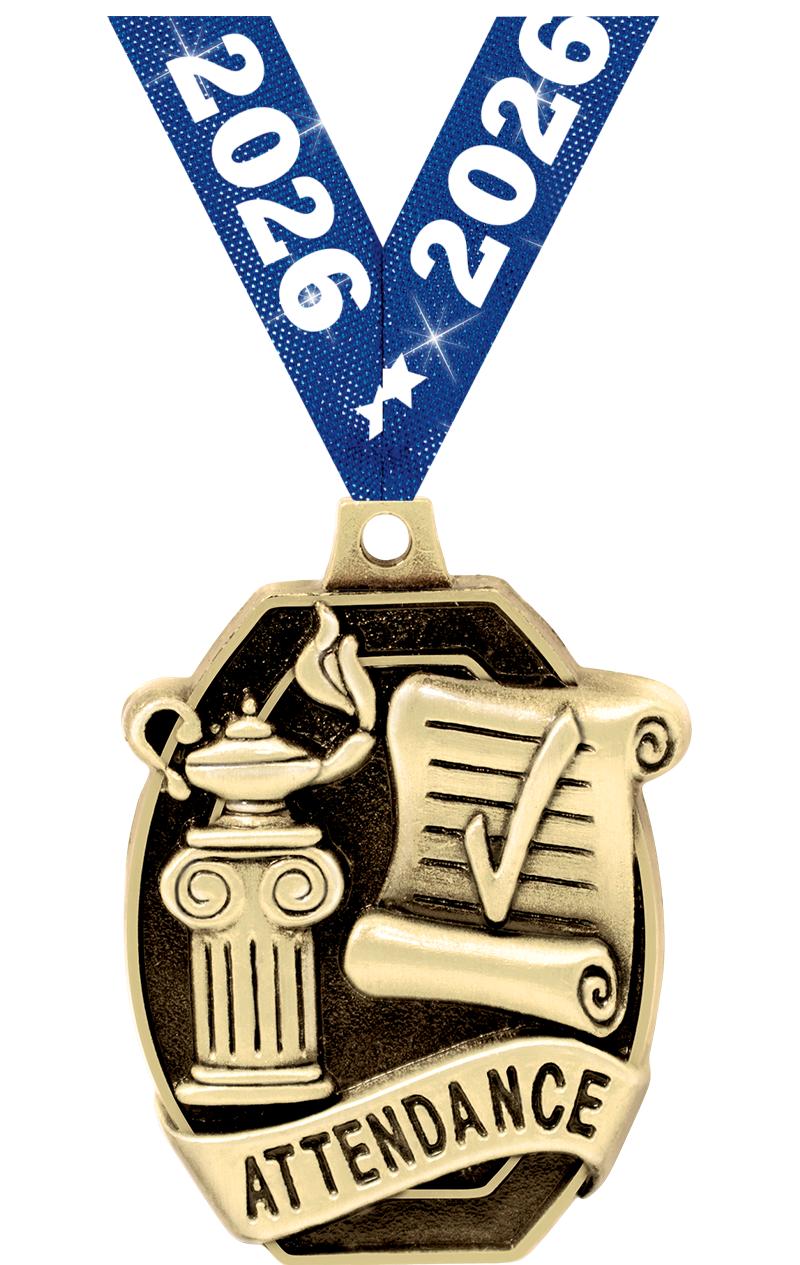 2" SCHOLASTIC-ATTENDANCE MEDAL
