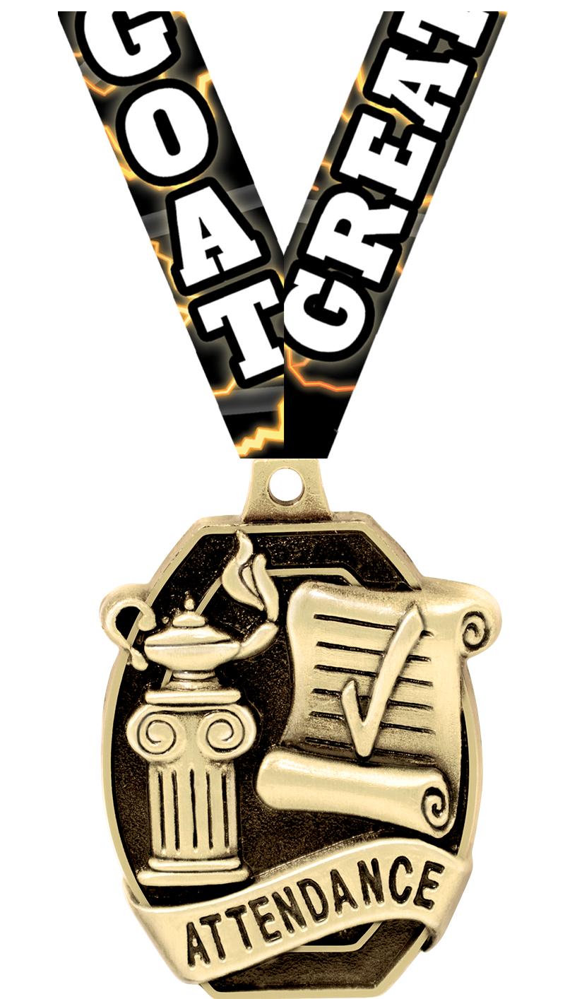 2" SCHOLASTIC-ATTENDANCE MEDAL