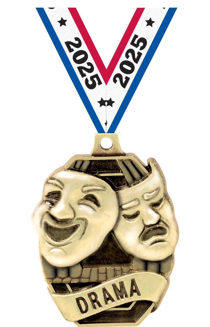 2" SCHOLASTIC - DRAMA MEDAL