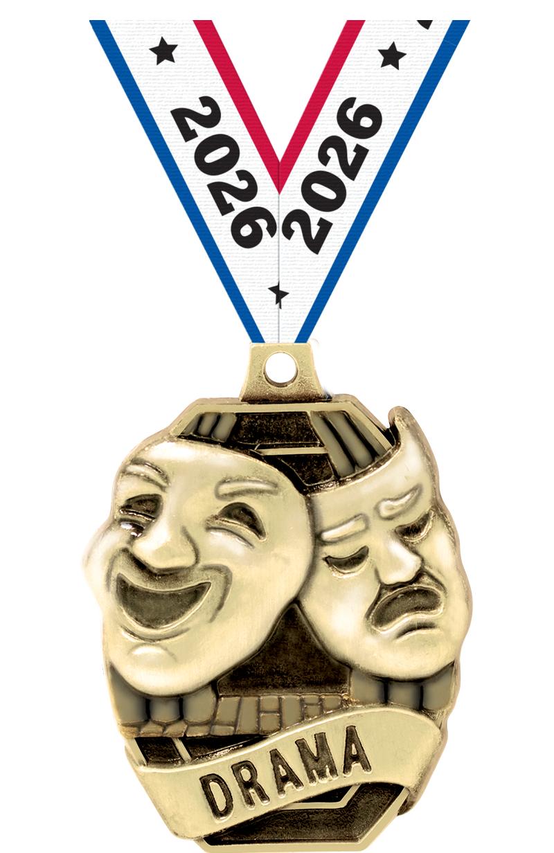 2" SCHOLASTIC - DRAMA MEDAL