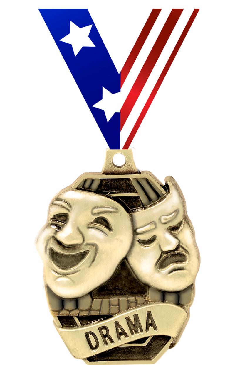 2" SCHOLASTIC - DRAMA MEDAL