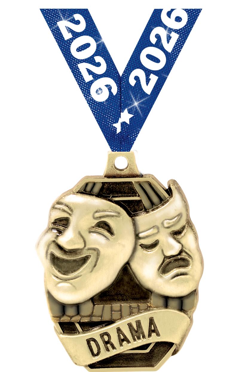 2" SCHOLASTIC - DRAMA MEDAL