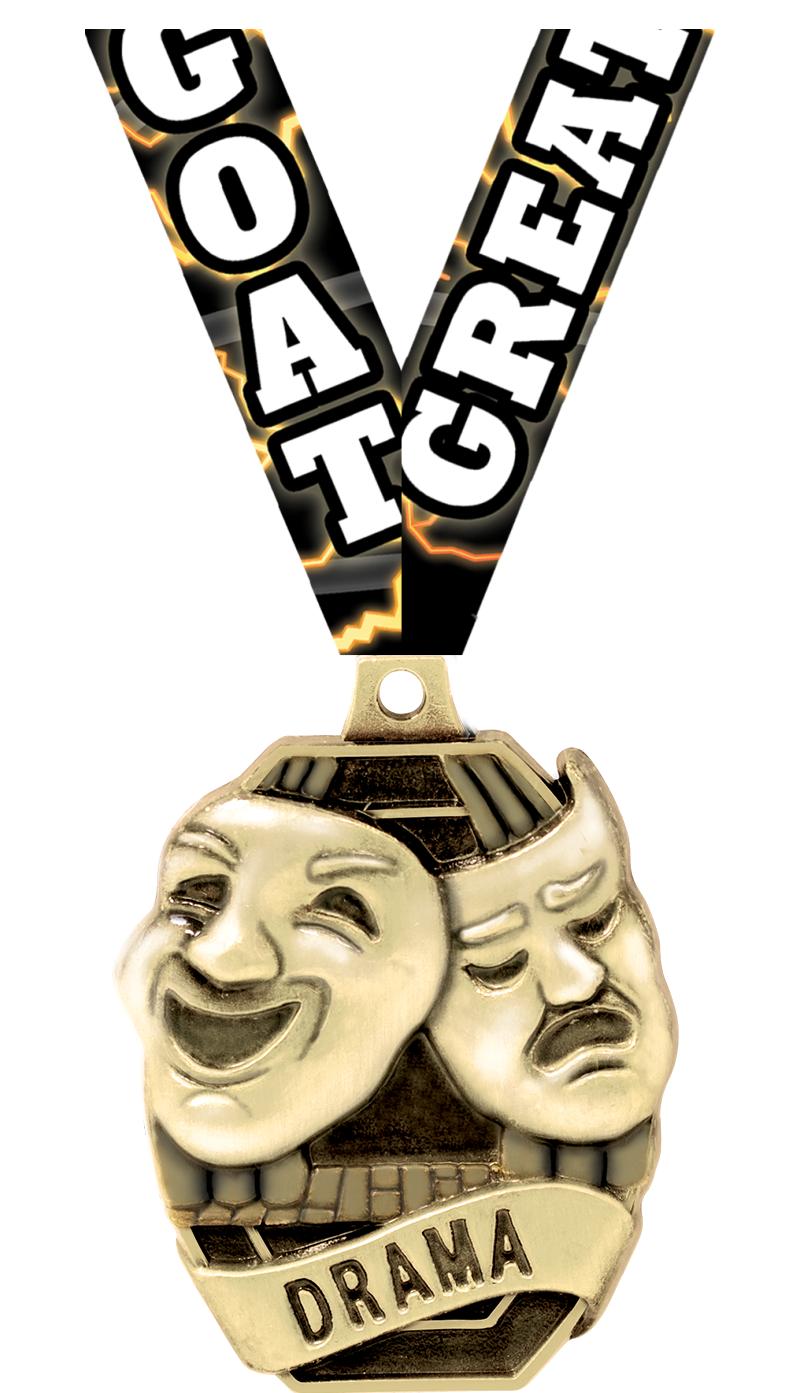 2" SCHOLASTIC - DRAMA MEDAL