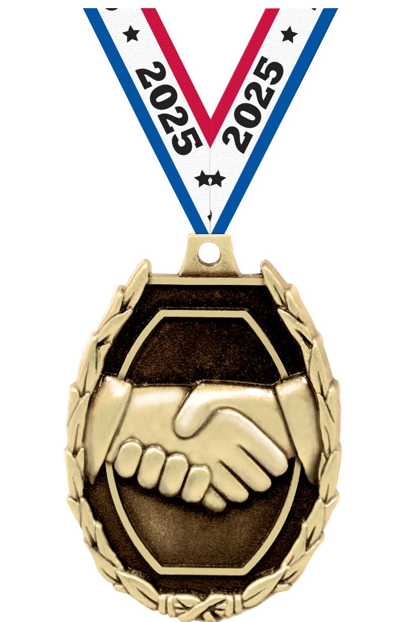2" SCHOLASTIC-HANDSHAKE MEDAL