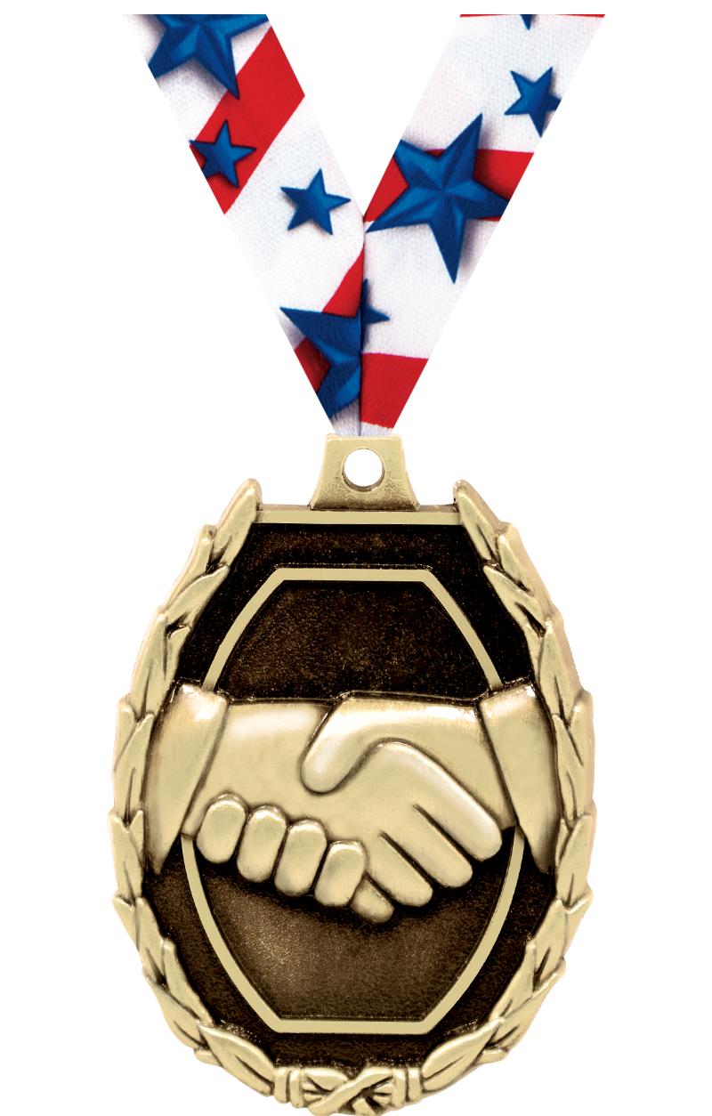 2" SCHOLASTIC-HANDSHAKE MEDAL
